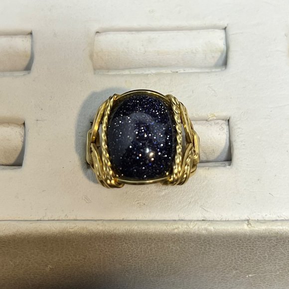 Unbranded Other - Vintage Gold Filled Wire Wrapped Purple Sun Star Stone Ring Size 6 (R230)